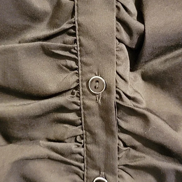 New York & Company Dark Brown Blouse - Picture 4 of 6